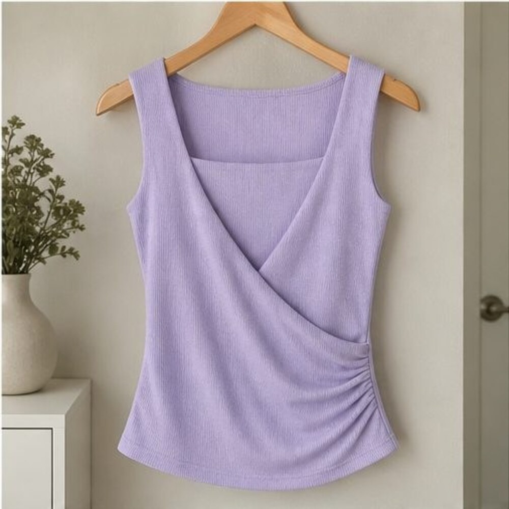 Lilac Pleated Blouse